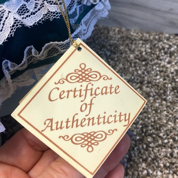 Soft Expressions 12” Genuine Fine Bisque Porcelain Doll Christmas - Picture 10 of 11